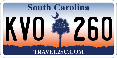 SC license plate KVO260