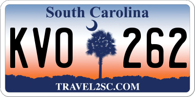 SC license plate KVO262