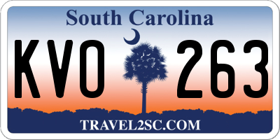 SC license plate KVO263