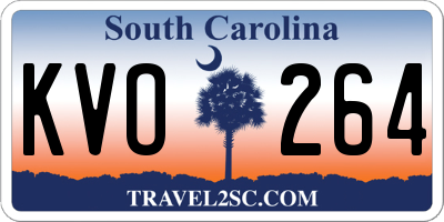 SC license plate KVO264