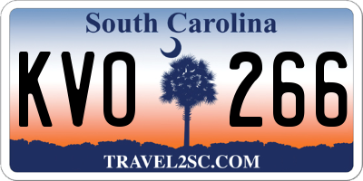 SC license plate KVO266
