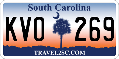 SC license plate KVO269