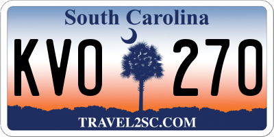SC license plate KVO270