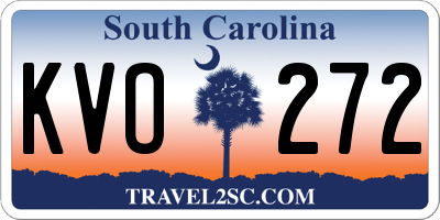 SC license plate KVO272