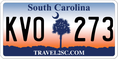 SC license plate KVO273