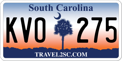 SC license plate KVO275