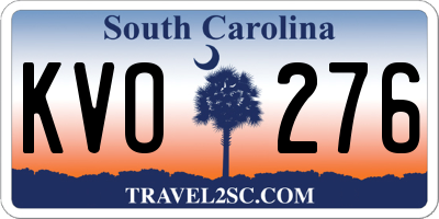 SC license plate KVO276