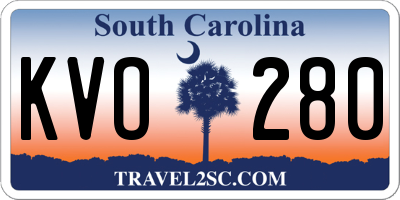 SC license plate KVO280