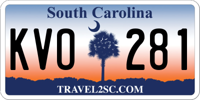 SC license plate KVO281