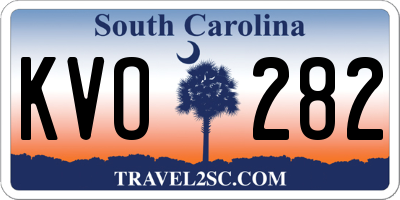 SC license plate KVO282