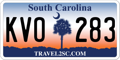 SC license plate KVO283