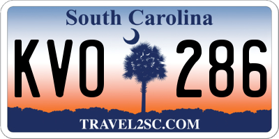 SC license plate KVO286