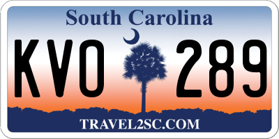SC license plate KVO289