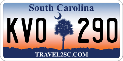 SC license plate KVO290