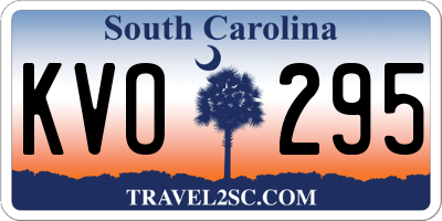 SC license plate KVO295
