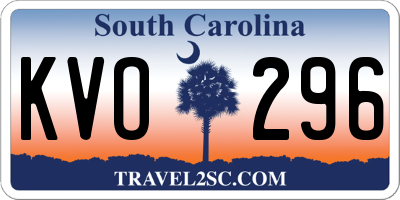 SC license plate KVO296