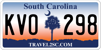 SC license plate KVO298