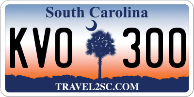 SC license plate KVO300