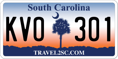 SC license plate KVO301