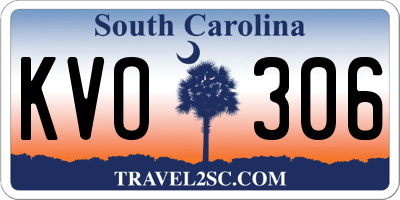 SC license plate KVO306