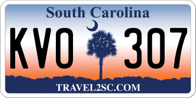 SC license plate KVO307
