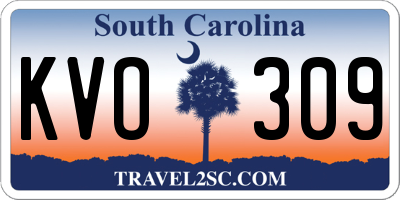SC license plate KVO309