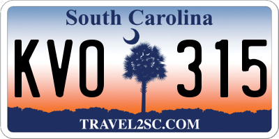 SC license plate KVO315