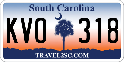 SC license plate KVO318