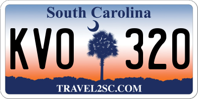 SC license plate KVO320