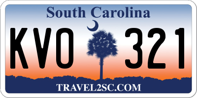 SC license plate KVO321