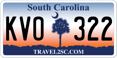 SC license plate KVO322