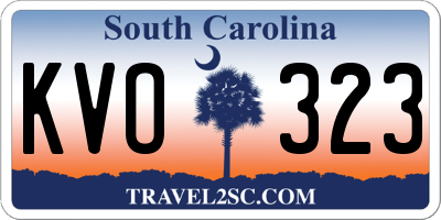 SC license plate KVO323