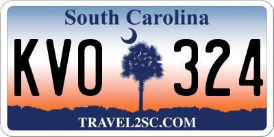 SC license plate KVO324