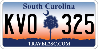 SC license plate KVO325