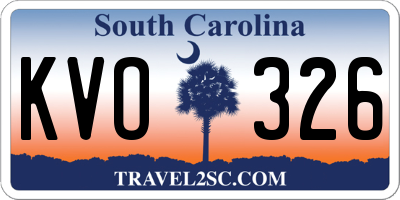 SC license plate KVO326