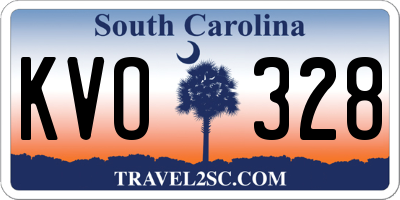 SC license plate KVO328