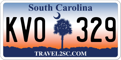 SC license plate KVO329