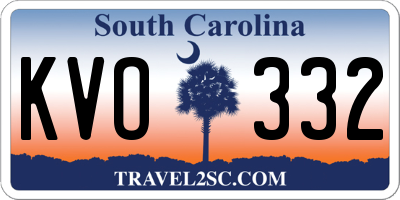 SC license plate KVO332