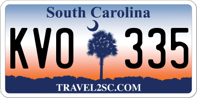 SC license plate KVO335