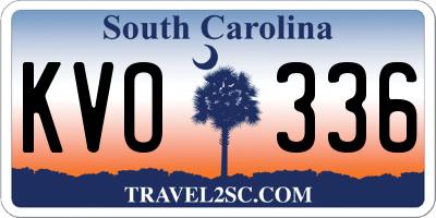 SC license plate KVO336