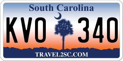 SC license plate KVO340