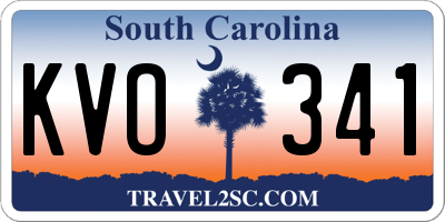 SC license plate KVO341