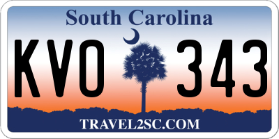 SC license plate KVO343