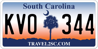 SC license plate KVO344