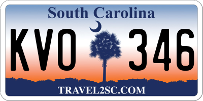 SC license plate KVO346
