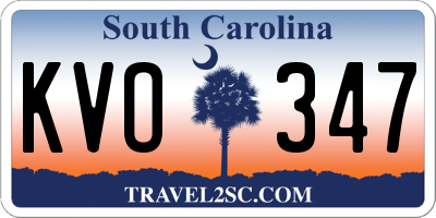 SC license plate KVO347