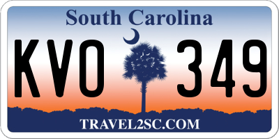 SC license plate KVO349