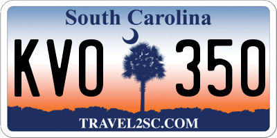SC license plate KVO350