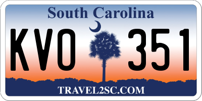 SC license plate KVO351