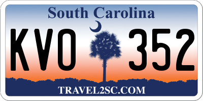 SC license plate KVO352